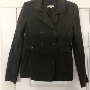 Olive Double-Breasted Women's Jacket